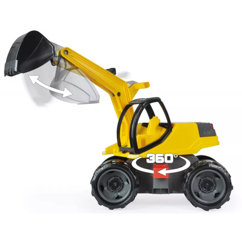 Lena GIGA TRUCKS Excavator Pro, bager, 3 roky, čierna, žltá
