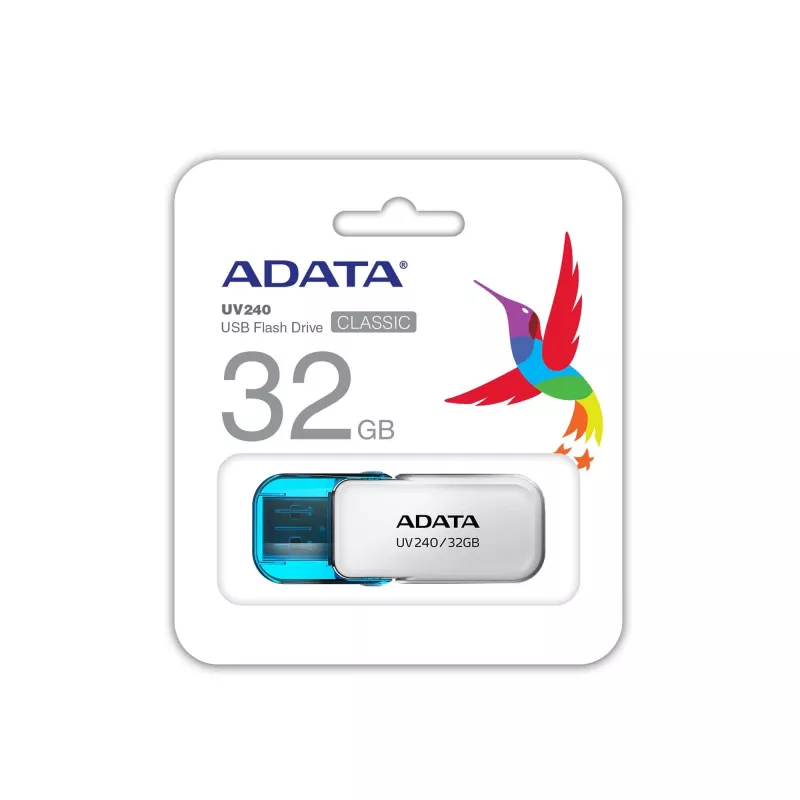 USB flash disk ADATA UV240 32 GB USB Type-A 2.0, biely, s krytkou