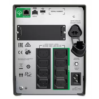APC Smart-UPS SMT1500IC - 8x C13, USB, SmartConnect, 1500VA, Line-Interactive, 1,5 kVA, 1000 W, sínus, 151 V, 302 V