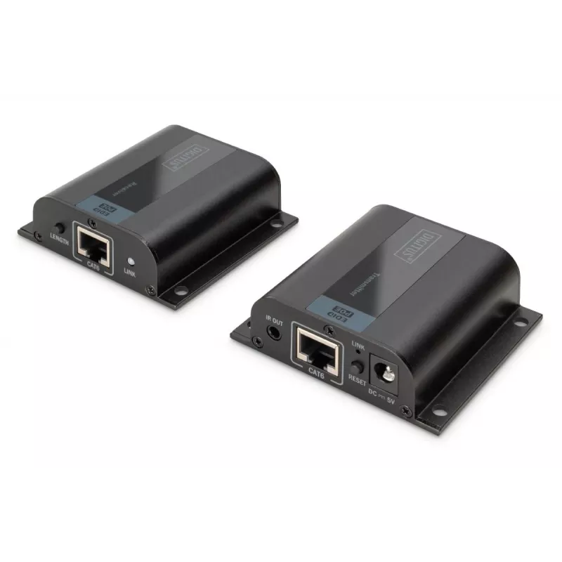 DIGITUS HDMI predlžovač set, 50 m cez sieťový kábel (CAT6/6a/7), EDID, 1x HDMI Loop-Out, FHD 1080p