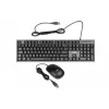 Káblová súprava klávesnice a myši IBOX IKMS606 — Full-Size-QWERTY-UK-anglická klávesnica, USB, čierna, myš 800 DPI