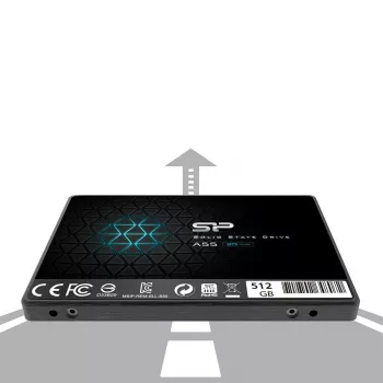 2,5 palcový SATA III SSD Silicon Power Ace A55 — 512 GB, 3D TLC, až do 560/530 MB/s, 7 mm, čierny