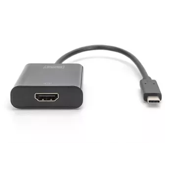 DIGITUS USB Type-C na HDMI adaptér, 4K/30Hz dĺžka kábla: 20cm čierny