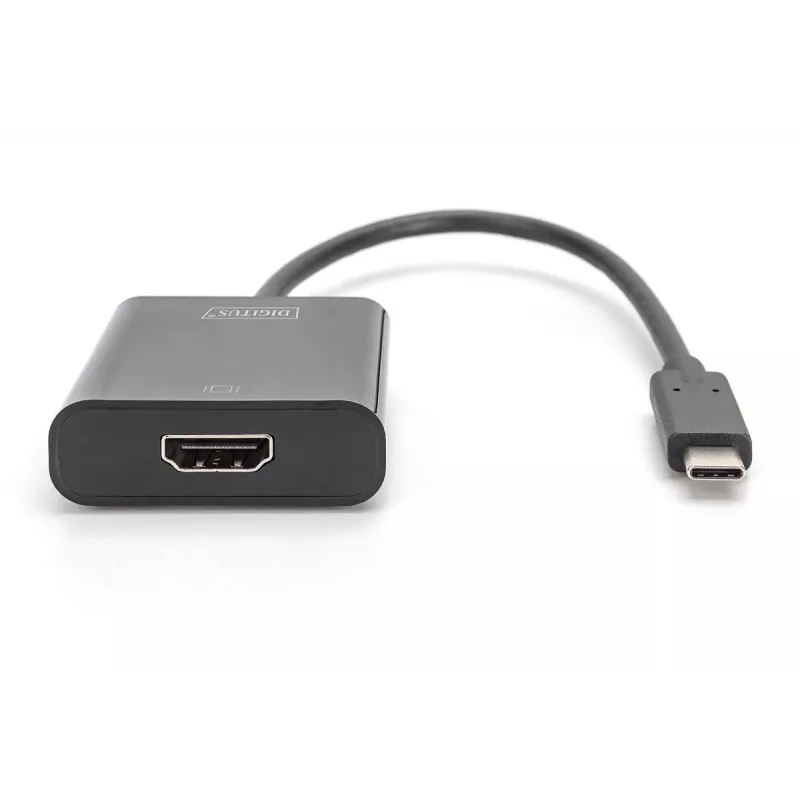 DIGITUS adaptér USB-C na HDMI, 4K, 0,15 m, čierny