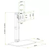 Techly ICA-LCD 260 držiak monitora / stojan 68,6 cm (27 palcov) na stôl biely