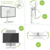 Techly ICA-LCD 260 držiak monitora / stojan 68,6 cm (27 palcov) na stôl biely