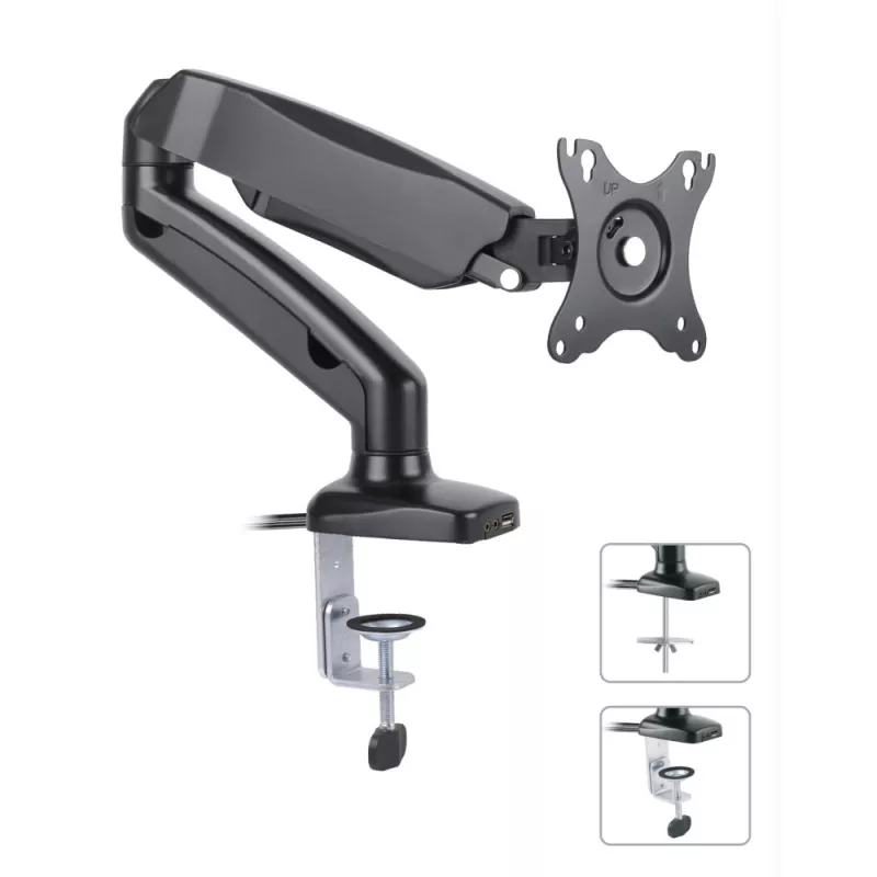 Techly ICA-LCD 514 držiak monitora / stojan 68,6 cm (27 palcov) na stôl čierny