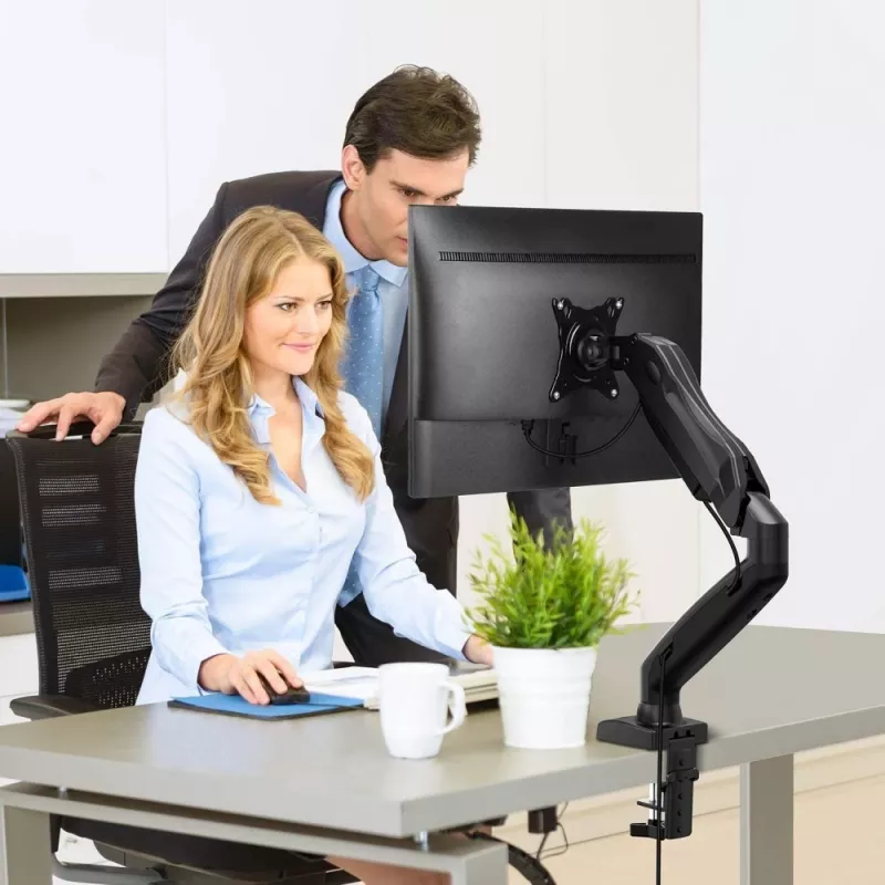 Techly ICA-LCD 514 držiak monitora / stojan 68,6 cm (27 palcov) na stôl čierny