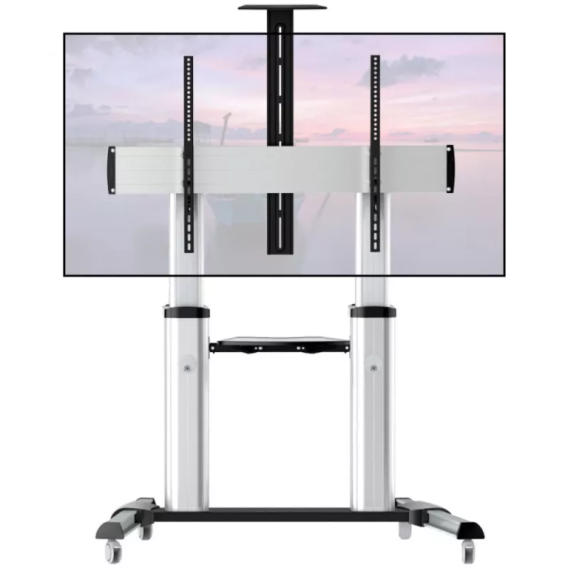 Techly ICA-TR24 mobilný stojan na TV, 60 – 100 palcov, 100 kg, s policami