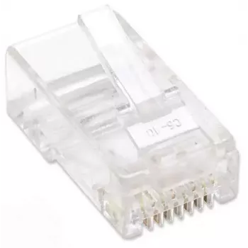 Intellinet RJ45 modulárny konektor samec, Cat5e, UTP, 3-zubový, pre plný drôt, 15 µ pozlátené kontakty, balenie 100 ks