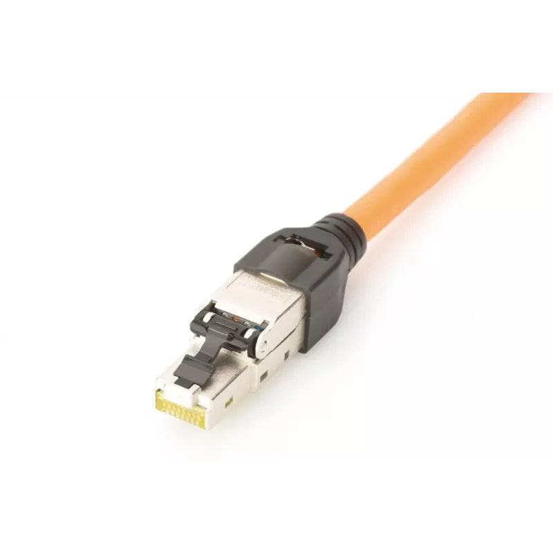 DIGITUS CAT6a konektor samec na montáž v teréne - STP, krytka proti prachu, ochrana proti zlomeniu