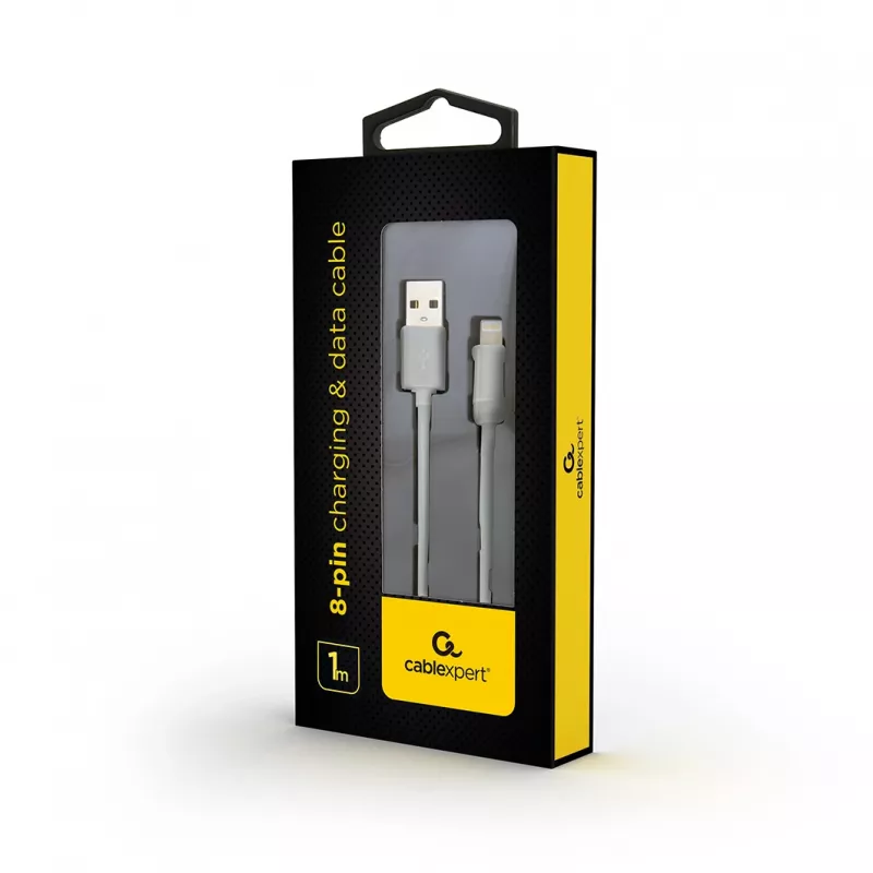 GEMBIRD USB na 8-pin nabíjací a dátový kábel, 1m – biely