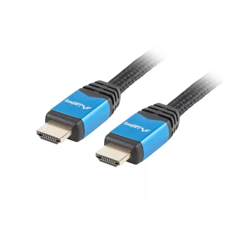 Lanberg CA-HDMI-20CU-0018-BL Premium kábel HDMI M/M, HDMI 2.0, 1,8 m, 4K, s Ethernetom, čierny