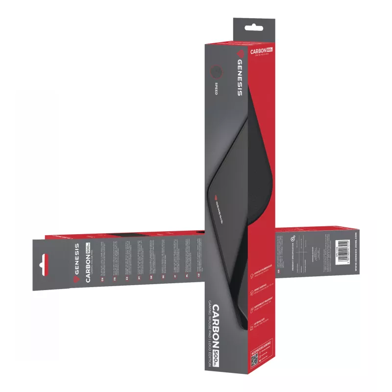 GENESIS Carbon 500 XL Logo podložka pod myš na hranie čierna