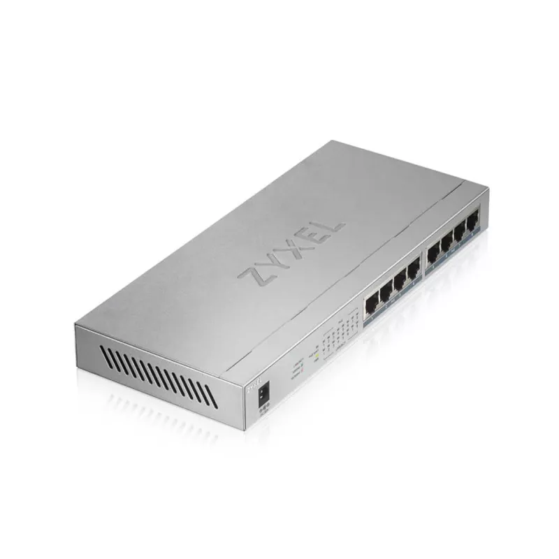 Zyxel GS1008HP neupravovaný Gigabit Ethernet (10/100/1000) Power over Ethernet (PoE) sivý