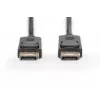 DIGITUS prepojovací kábel DisplayPort, DP M/M, 2m so zaistením, DP, 1.1a kompatibilný čierny