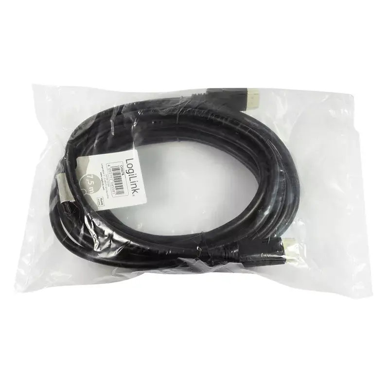 DisplayPort kábel LogiLink CV0076 7,5 m čierny
