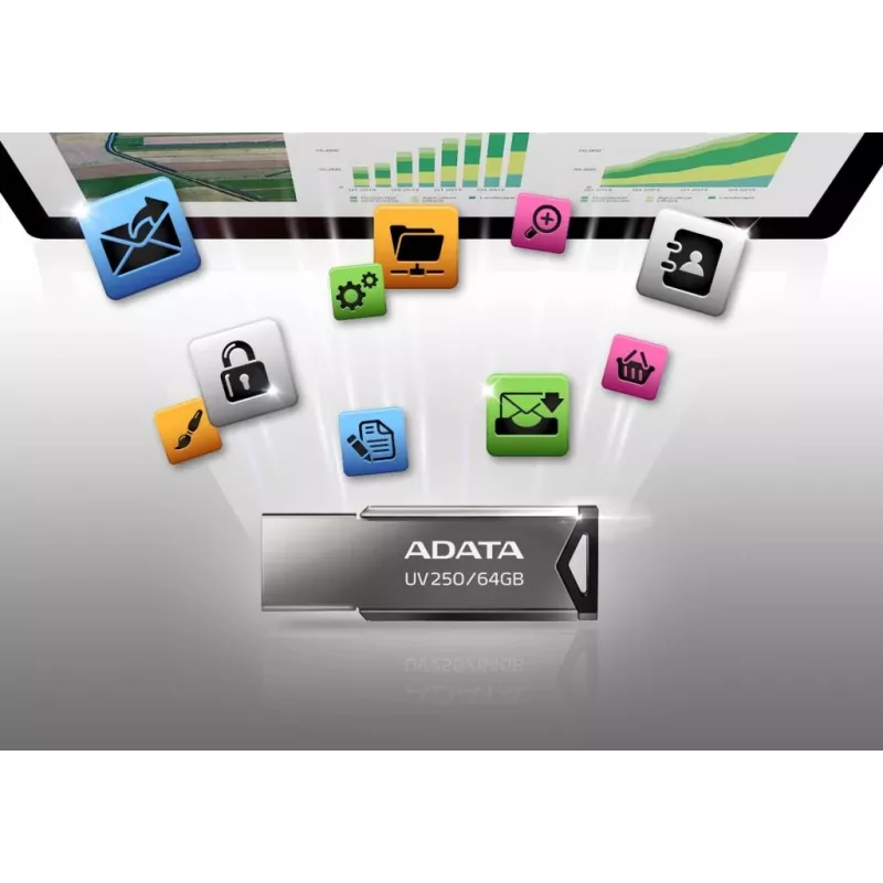 ADATA UV250 USB kľúč 32 GB USB Type-A 2.0 strieborný