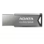 CompactFlash USB kľúč ADATA UV250 64 GB, strieborný, 45,4×14,9×5,35 mm, 5,6 g