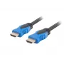 HDMI kábel LANBERG CA-HDMI-20CU-0100-BK — 10 m, HDMI Type-A konektor samec–samec, 18 Gbit/s, 4K (2160p), ARC, Ethernet