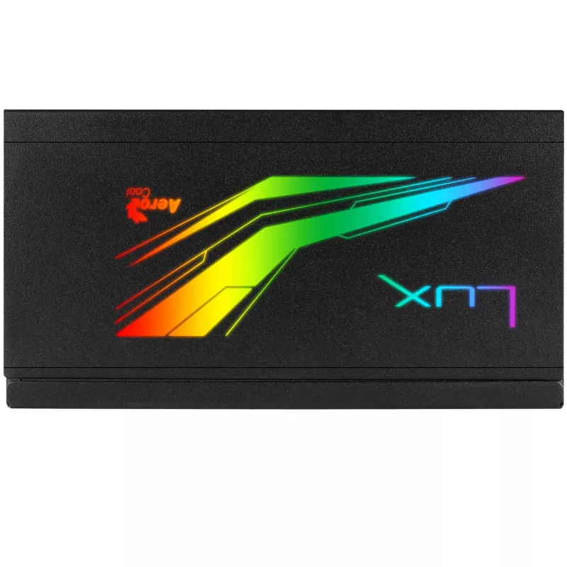 Aerocool LUXRGB550M RGB modulárny PC napájací zdroj 550W 80Plus Bronze 230V čierna