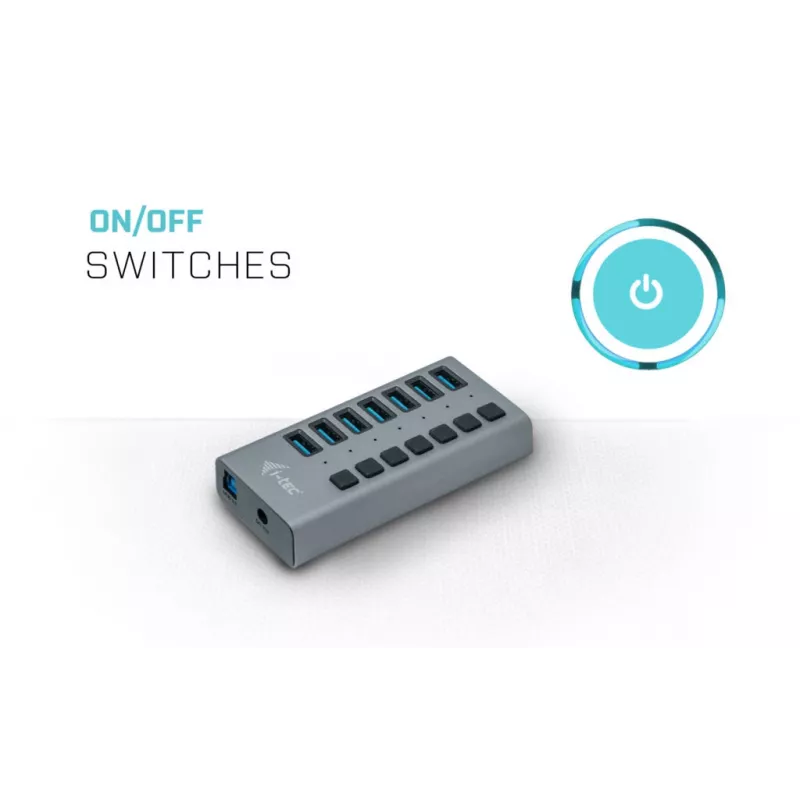 i-tec USB 3.0 nabíjací HUB 7port + napájací adaptér 36 W