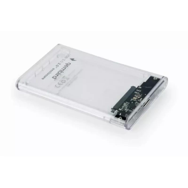 GEMBIRD USB 3.0 puzdro pre 2,5 palca SATA HDD 9,5 mm, priehľadný plast