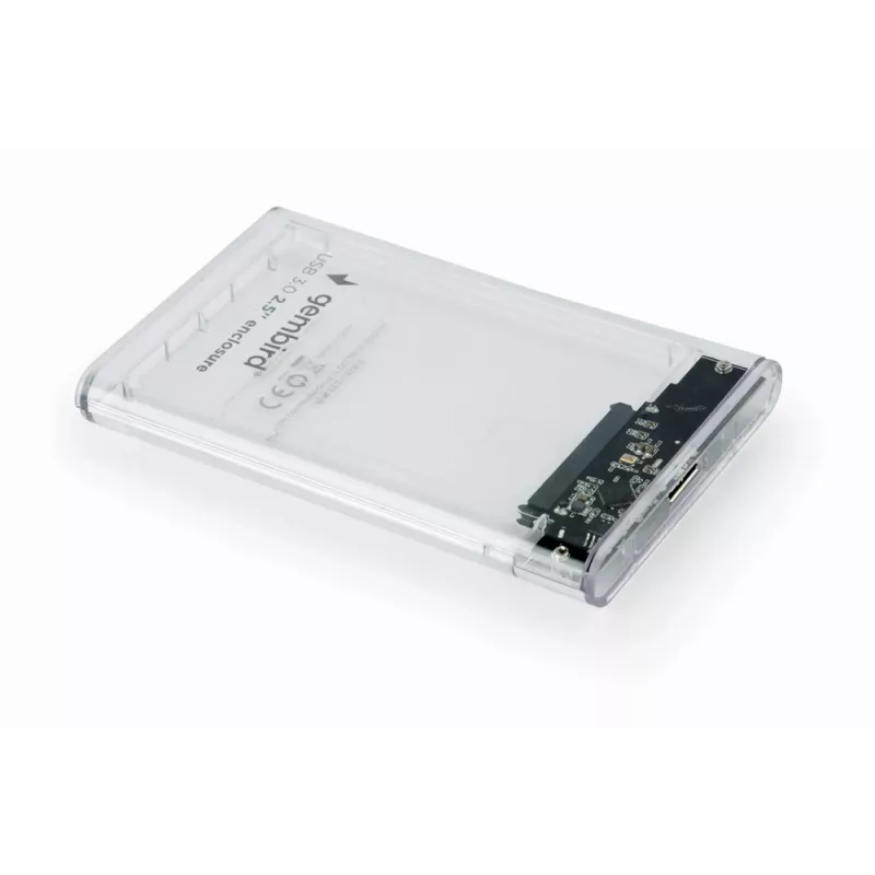 GEMBIRD USB 3.0 puzdro pre 2,5 palca SATA HDD 9,5 mm, priehľadný plast