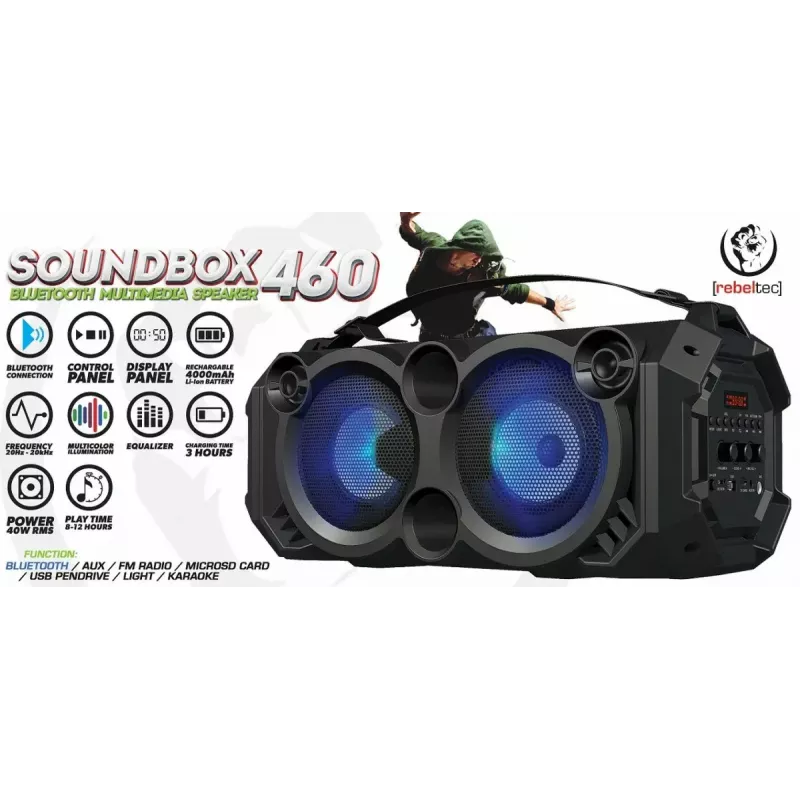 Bluetooth reproduktor SoundBox 460, čierny