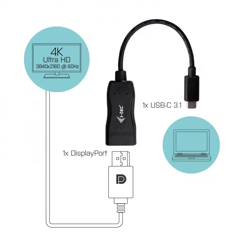 i-tec USB-C Display Port adaptér 4K/60 Hz