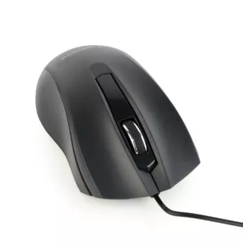 Káblová obojručná optická myš Gembird MUS-3B-01 — USB Type-A, 1000 DPI, 3 tlačidlá, čierna