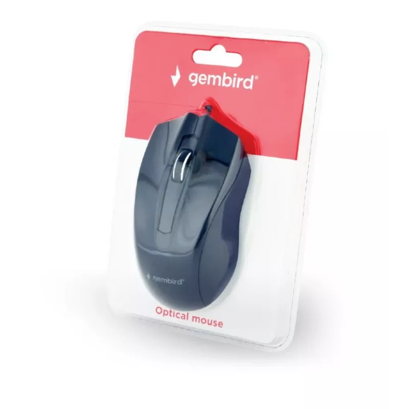 Káblová obojručná optická myš Gembird MUS-3B-01 — USB Type-A, 1000 DPI, 3 tlačidlá, čierna