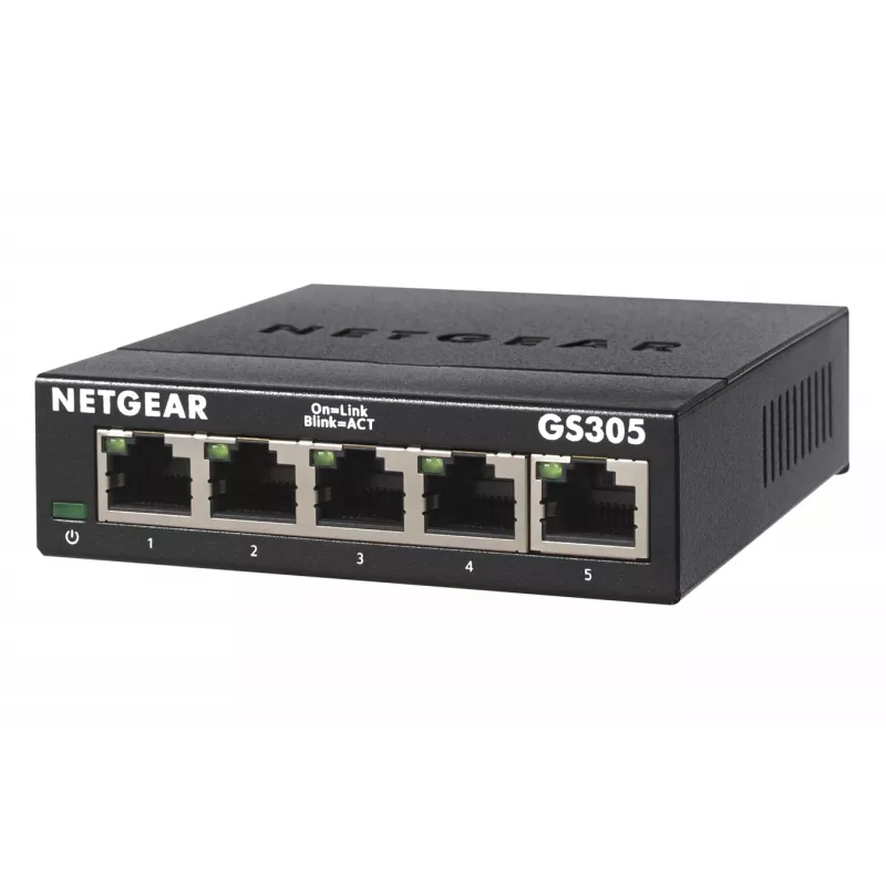NETGEAR GS305 Unmanaged L2 Gigabit Ethernet (10/100/1000) čierny