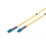 DIGITUS Sklenené vlákno Patch kábel, LC na LC OS2, Singlemode 09/125 µm, Duplex, dĺžka 5m