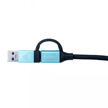 USB-C kábel na USB-C s integrovaným USB-3.0 adaptérom i-tec C31USBCACBL