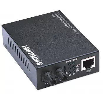 Intellinet Fast Ethernet mediálny konvertor, 10/100Base-Tx na 100Base-Fx (ST) multimód, 2 km (1,24 míle)