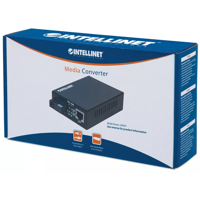 Intellinet Fast Ethernet mediálny konvertor, 10/100Base-Tx na 100Base-Fx (ST) multimód, 2 km (1,24 míle)