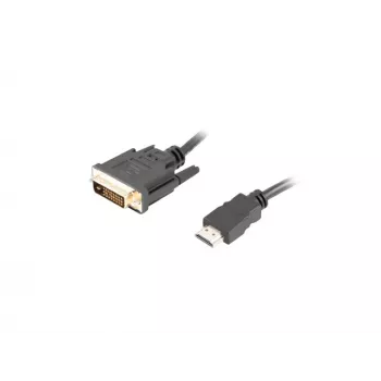 LANBERG HDMI(m)->DVI-d(m)(24+1) kábel Dual Link so zlatými 4k konektormi - 3m čierna