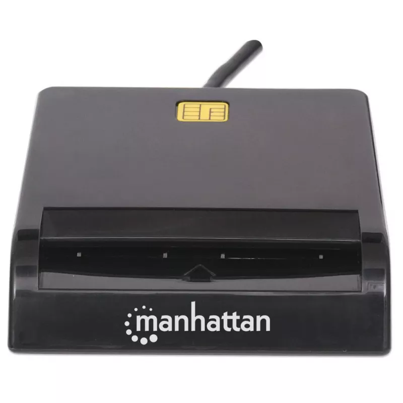 Manhattan 102049 čítačka kontaktných čipových kariet, USB-A 2.0, 12 Mbps, kábel 1,05 m, čierna, kryt z ABS