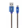 GEMBIRD Premium Jeans (denim) Micro-USB kábel s kovovými konektormi, 2 m, modrý