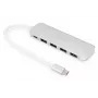 DIGITUS USB-C HUB 4-port PD 4x USB 3.0, 1x PD nabíjanie, sivý