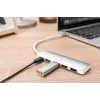 DIGITUS USB-C HUB 4-port PD 4x USB 3.0, 1x PD nabíjanie, sivý