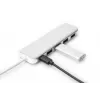 DIGITUS USB-C HUB 4-port PD 4x USB 3.0, 1x PD nabíjanie, sivý