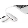 DIGITUS USB-C HUB 4-port PD 4x USB 3.0, 1x PD nabíjanie, sivý