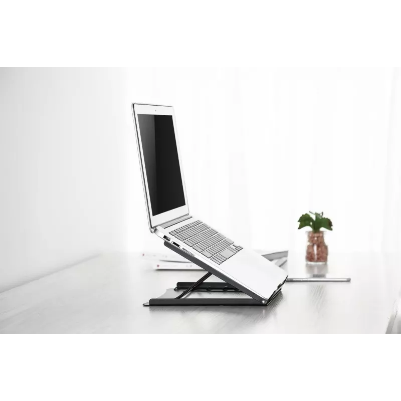 DIGITUS skladací oceľový stojan na notebook/tablet s 5 polohami nastavenia