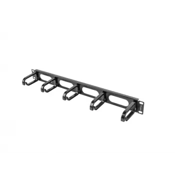 Panel na manažment káblov LANBERG AK-1205-B, 1U kov, 19