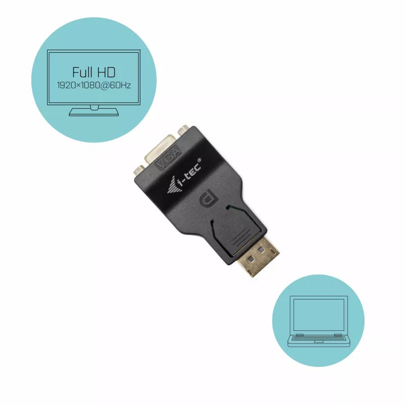 Adaptér DisplayPort na VGA i-tec DP2VGAADA
