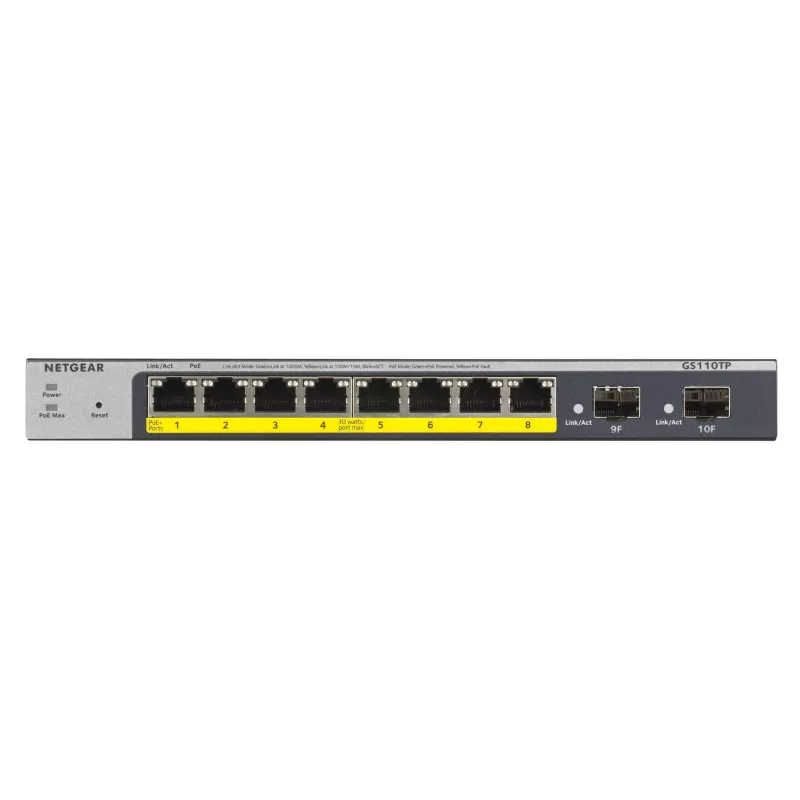 NETGEAR GS110TP spravovaný L2/L3/L4 Gigabit Ethernet (10/100/1000) Power over Ethernet (PoE) sivý
