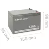 UPS batéria QOLTEC 53049, VRLA AGM 12 V 12 Ah, sivá, 150×98×95 mm