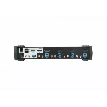 ATEN 4-portový USB 3.0 4K DisplayPort MST KVMP prepínač, 4096 x 2160 pixelov, 4K Ultra HD, 4,89 W, Čierna